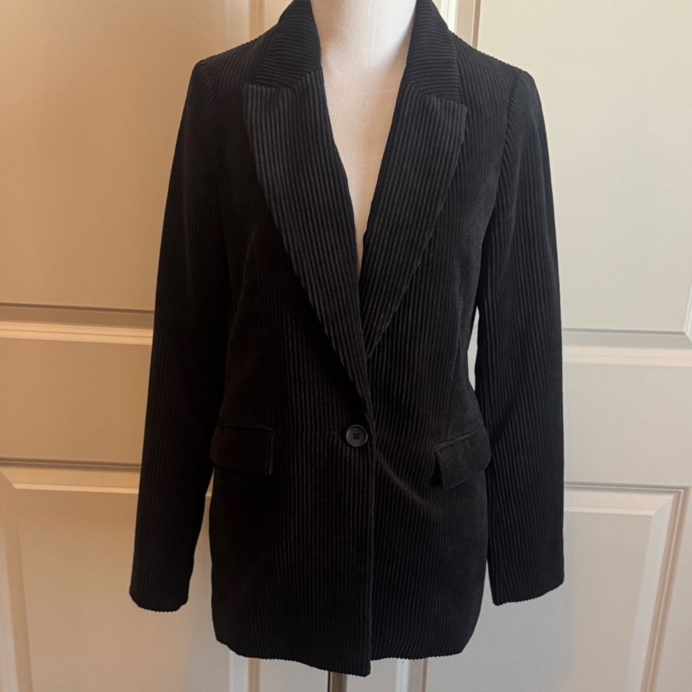 Banana Republic Black Corduroy Blazer Sz 0